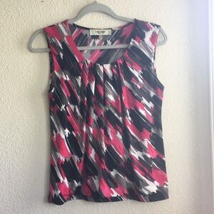 Pink Multi-Stripe Pleated Women’s Camisole